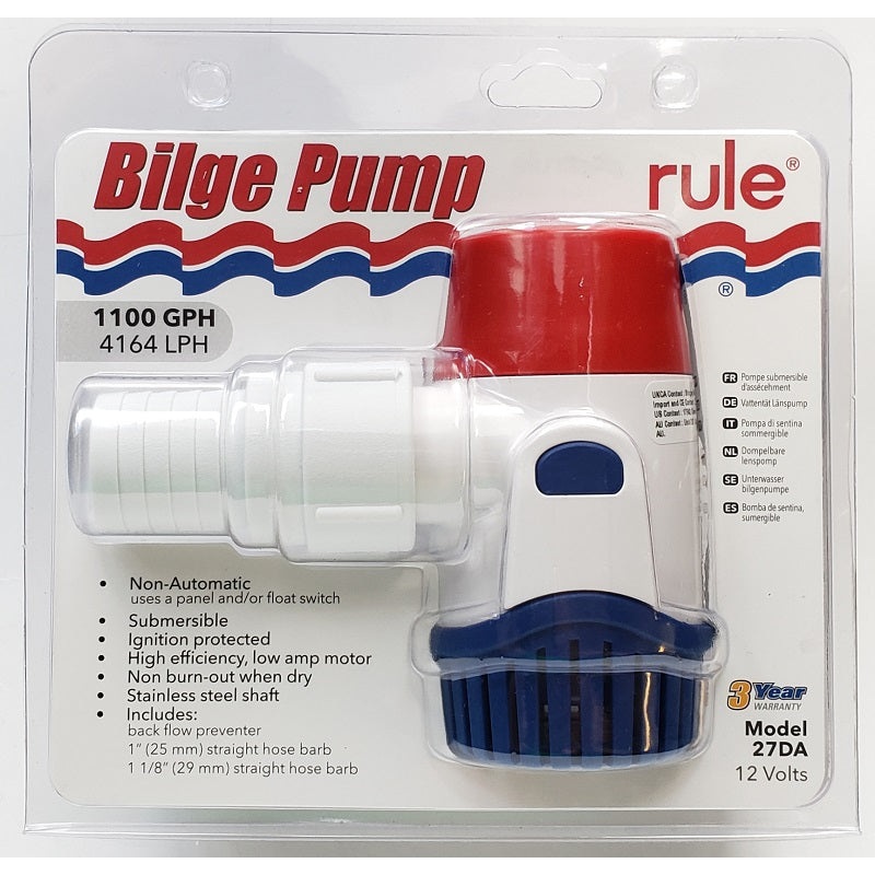 Rule 1100 GPH Bilge Pump 27DA