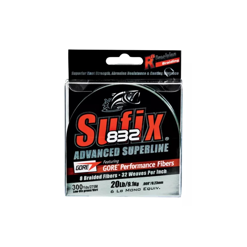 Sufix 832 Advanced Superline Low-Vis Green 20/40lb 300yds