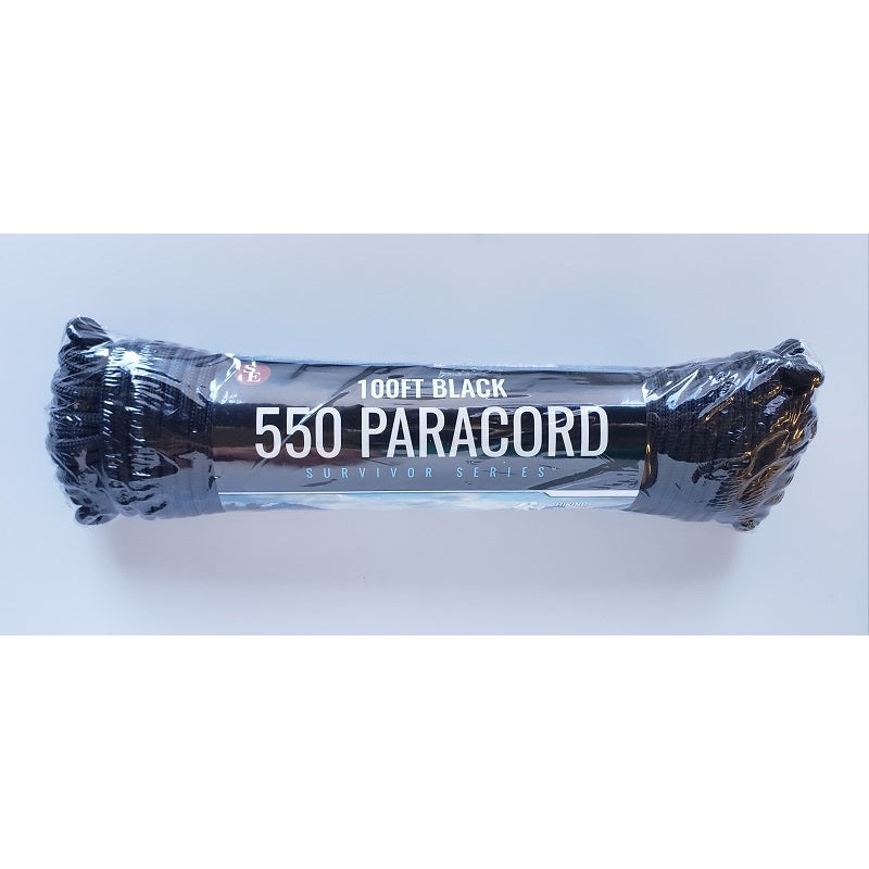 SE Survivor Series 550 Black Paracord 100ft PC100BK55