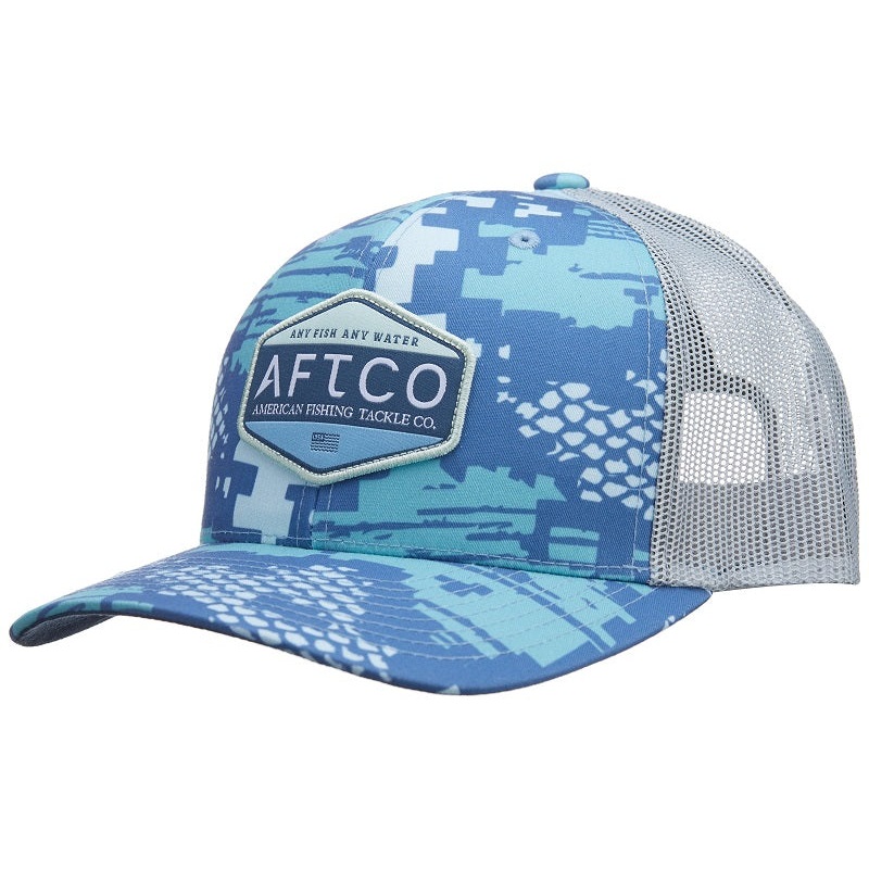 Aftco Transfer Trucker Hat Teal Digi Camo