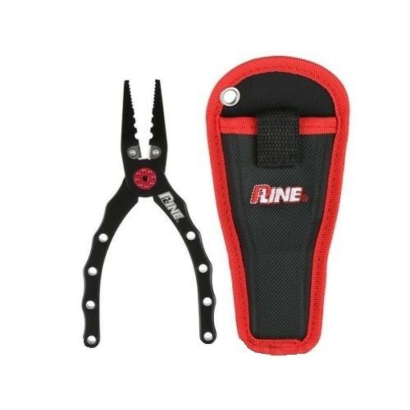 P-Line 6.5 Aluminum Fishing Pliers With Holster Black PAP65-BRD