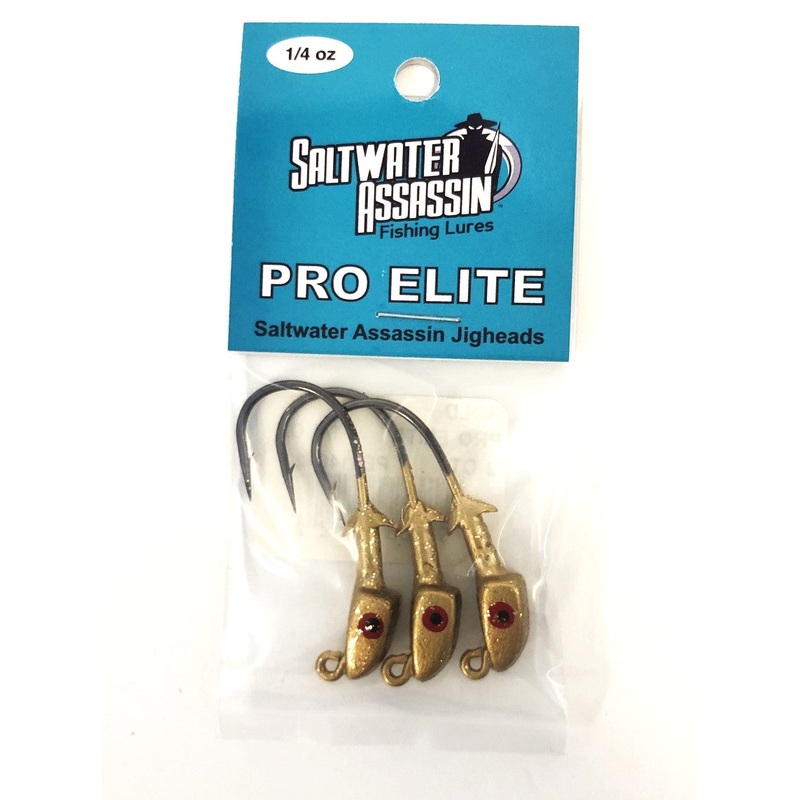 saltwater-assassin-pro-elite-jigheads-gold-1-4oz-3pk_1 Saltwater Assassin Pro Elite Jigheads Gold 1/4oz 3pk