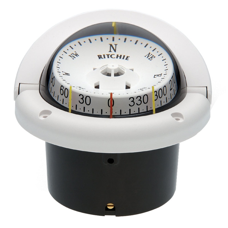 Ritchie HF-743W Helmsman Compass – Flush Mount – White [HF-743W]