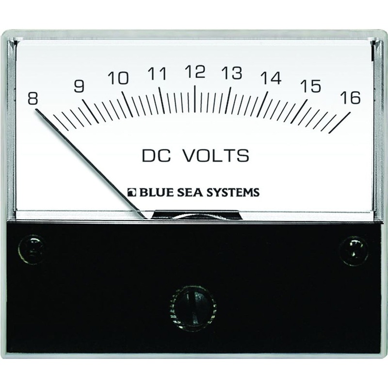 Blue Sea 8003 DC Analog Voltmeter – 2-3/4 Face, 8-16 Volts DC [8003]