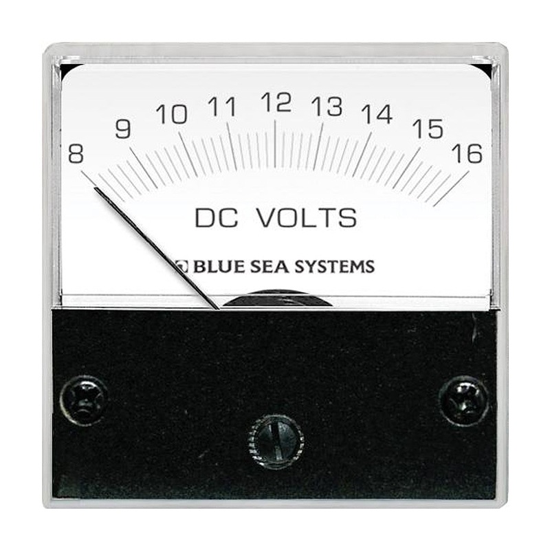 Blue Sea 8028 DC Analog Micro Voltmeter – 2 Face, 8-16 Volts DC [8028]