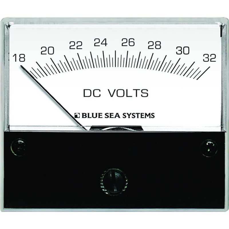 Blue Sea 8240 DC Analog Voltmeter – 2-3/4 Face, 18-32 Volts DC [8240]