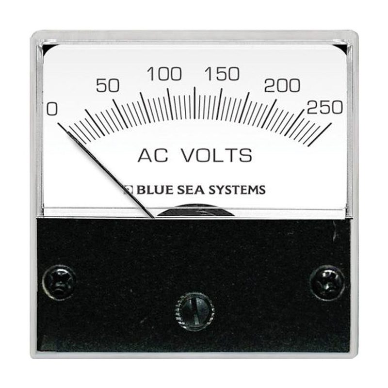Blue Sea 8245 AC Analog Micro Voltmeter – 2 Face, 0-250 Volts AC [8245]