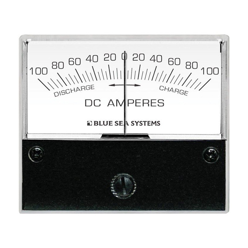 Blue Sea 8253 DC Zero Center Analog Ammeter – 2-3/4 Face, 100-0-100 Amperes DC [8253]