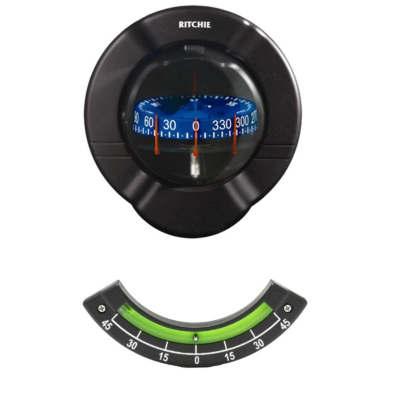 Ritchie SR-2 Venture Sail Boat Compass – Bulkhead Mount – Black [SR-2]