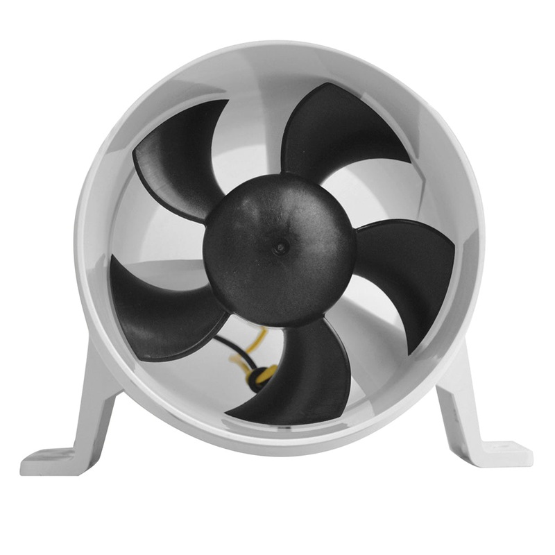 Attwood Turbo 4000 Series II Water-Resistant, In-Line Blower – 12V – White [1749-4]