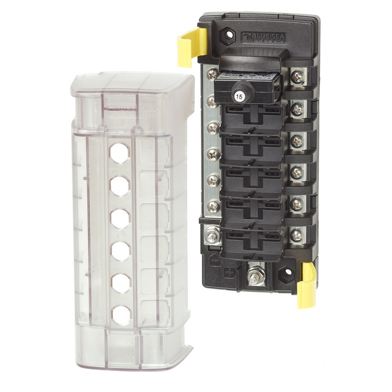 Blue Sea 5052 ST CLB Circuit Breaker Block – 6 Position w/Negative Bus [5052]