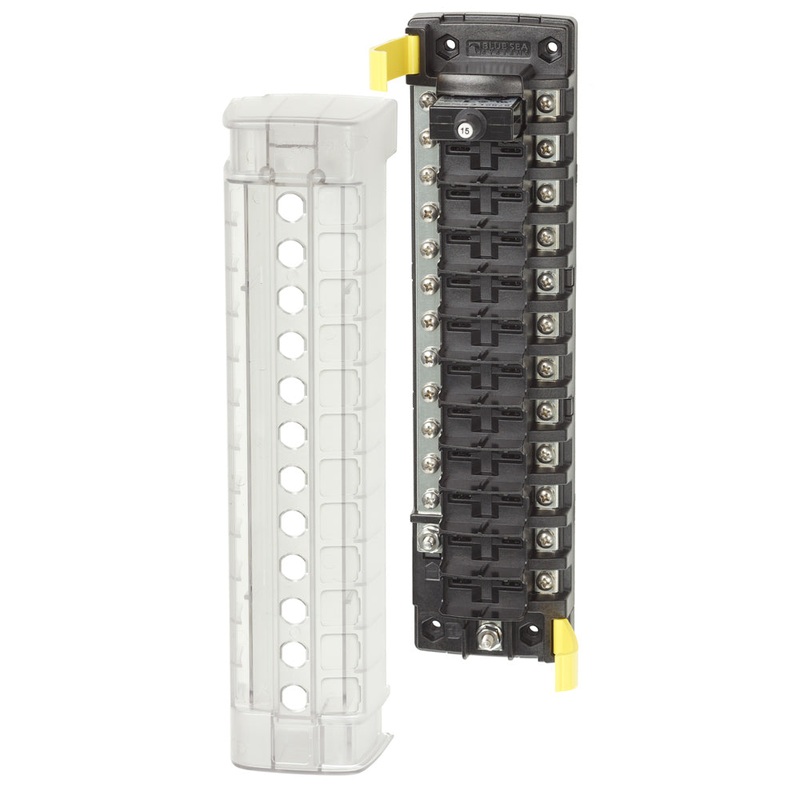 Blue Sea 5054 ST CLB Circuit Breaker Block – 12 Position w/Negative Bus [5054]