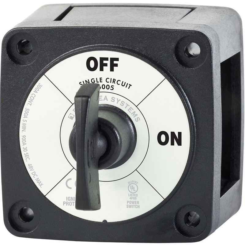 Blue Sea 6005200 Battery Switch Single Circuit ON-OFF – Black [6005200]