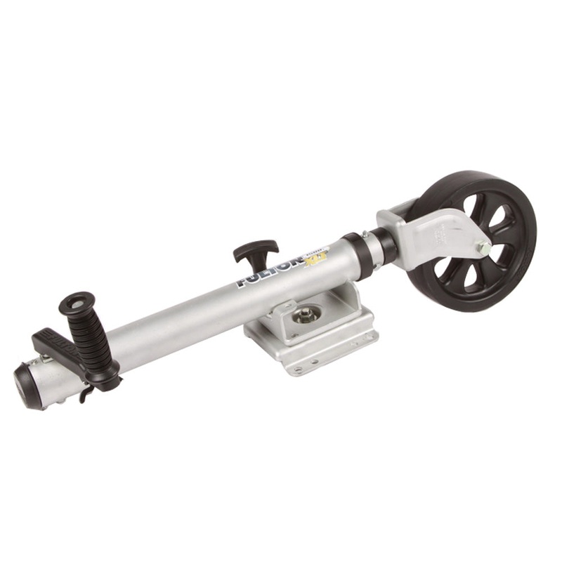 Fulton XLT 1500 lbs. Swing Away Bolt-On Jack w/12 Travel & 8 Poly Wheel – Sharkskin Finish [141133]