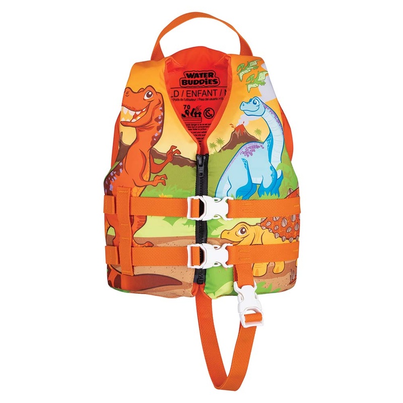 Full Throttle Water Buddies Life Vest – Child 30-50lbs – Dinosaurs [104300-200-001-15]