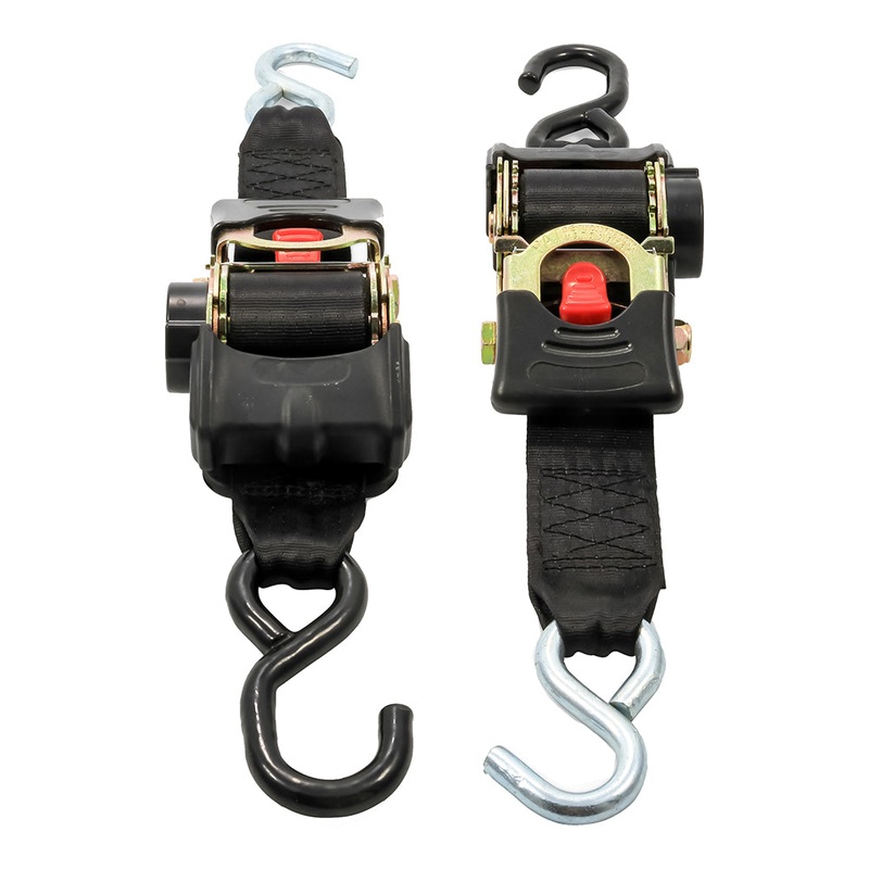 Camco Retractable Tie Down Straps – 2 Width 6 Dual Hooks [50031]