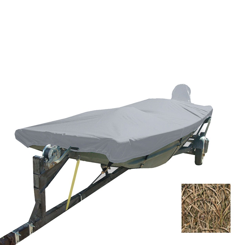 Carver Performance Poly-Guard Styled-to-Fit Boat Cover f/16.5 Open Jon Boats – Shadow Grass [74203C-SG]