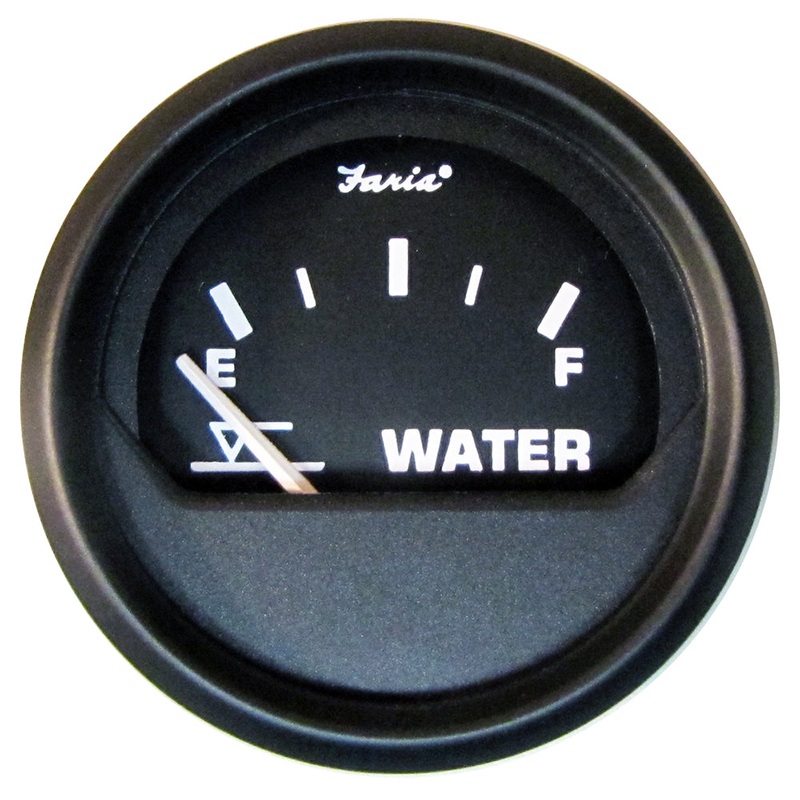 Faria Euro Black 2 Tank Level Gauge – Potable Water [12830]