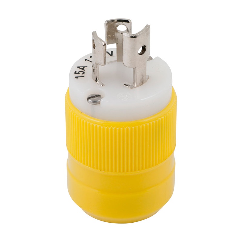 Marinco Locking Plug – 15A, 125V – Yellow [4721CR]
