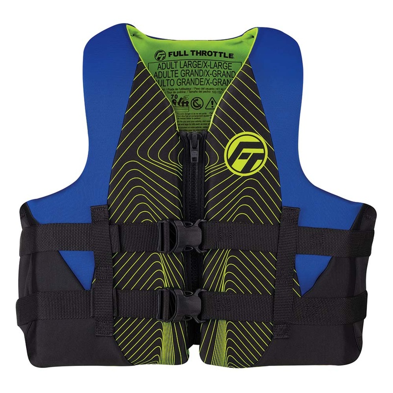 Full Throttle Adult Rapid-Dry Life Jacket – S/M – Blue/Black [142100-500-030-22]