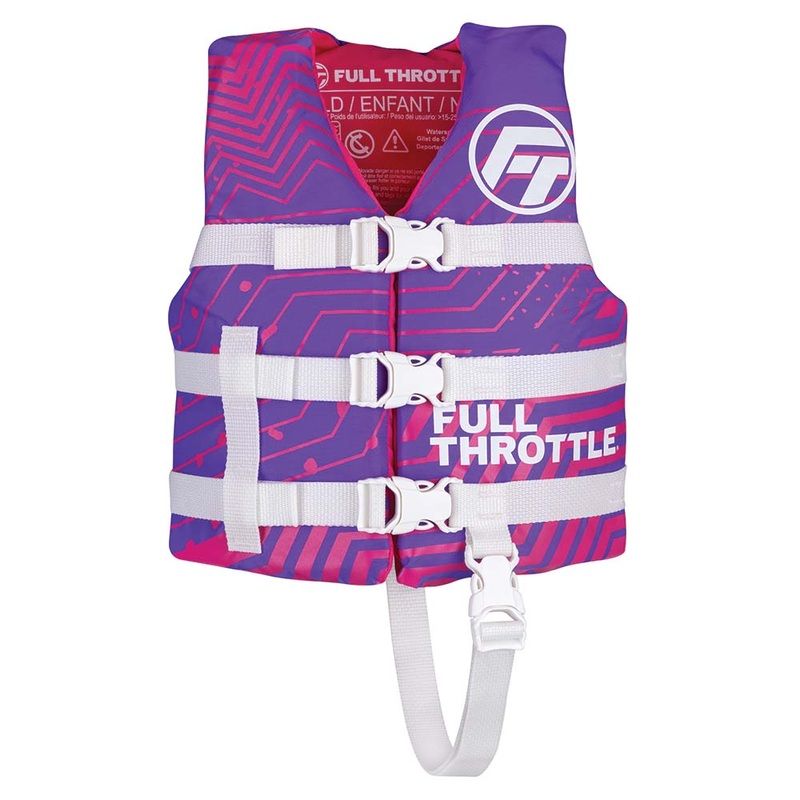 Full Throttle Child Nylon Life Jacket – Purple [112200-600-001-22]