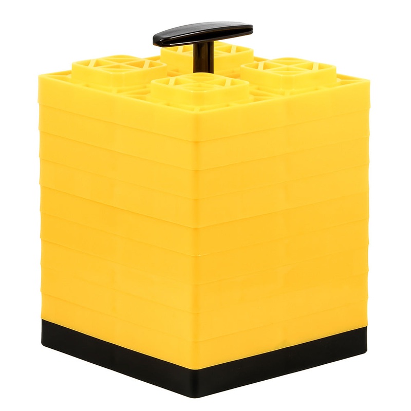 Camco FasTen Leveling Blocks w/T-Handle – 2×2 – Yellow *10-Pack [44512]