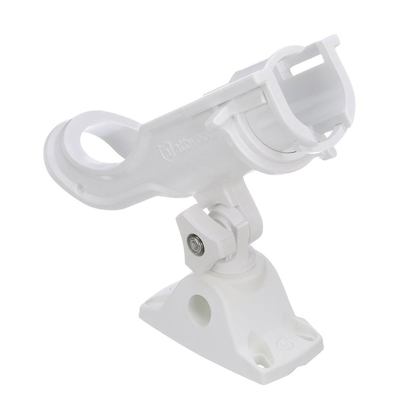 Attwood Heavy-Duty Adjustable Rod Holder w/Combo Mount – White [5009W4]