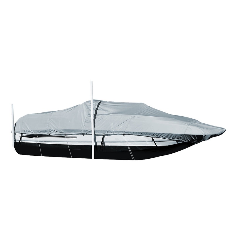 Carver Performance Poly-Guard Styled-to-Fit Boat Cover f/20.5 Sterndrive Deck Boats w/Walk-Thru Windshield – Grey [95120P-10]