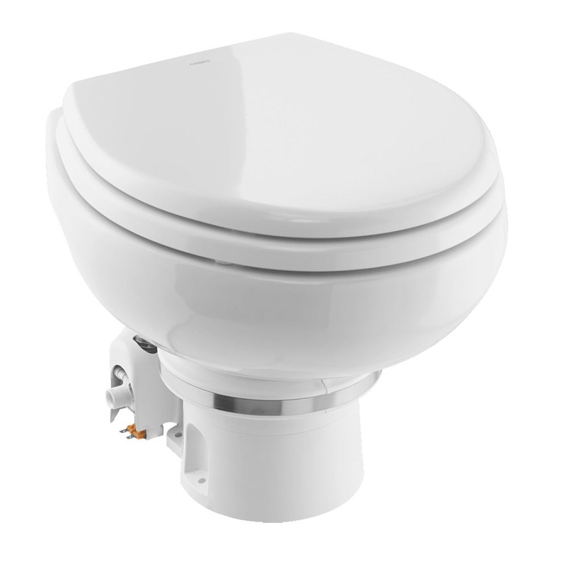 Dometic MasterFlush 7120 White Electric Macerating Toilet w/Orbit Base – Freshwater – 24V [9610007271]