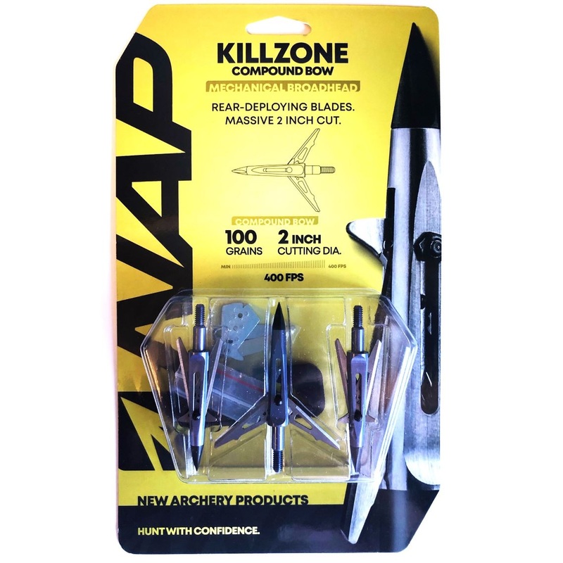 NAP KillZone Mechanical Broadheads 100Gr 2in 3pk