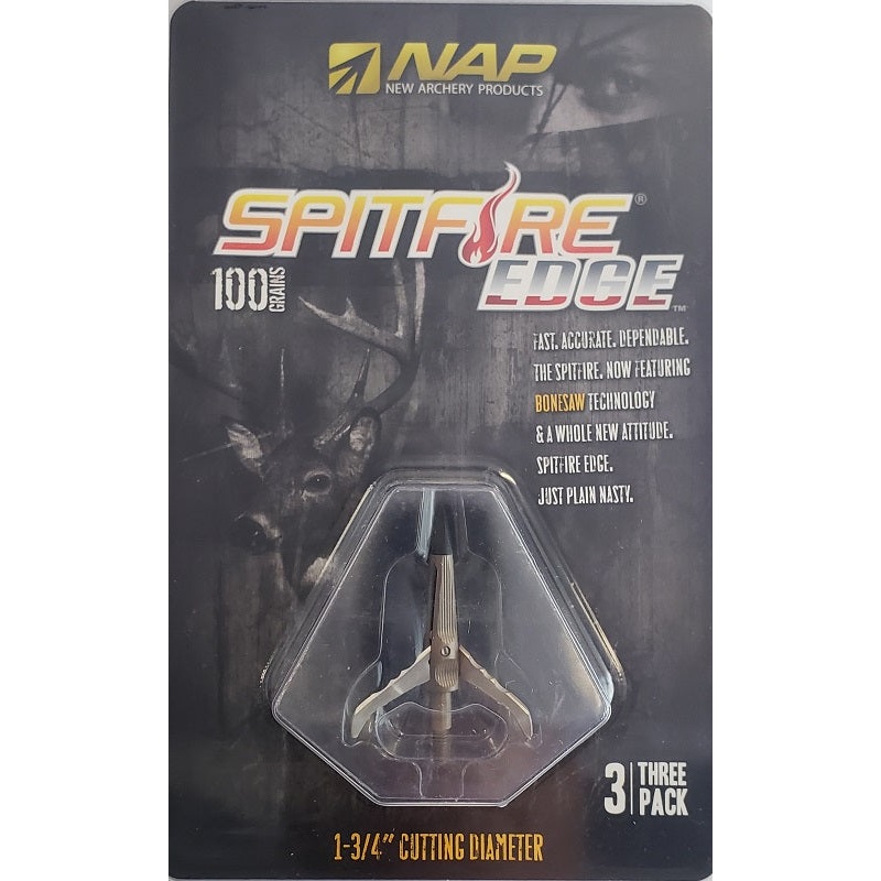 NAP Spitfire Edge Broadheads 100 Grains 3-Pack 60-892