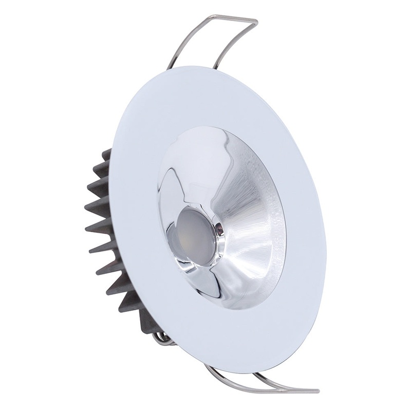 Lumitec Illusion Flush Mount LED Down Light – Spectrum RGBW – Cool White – White Housing – Chrome Reflector [117137]