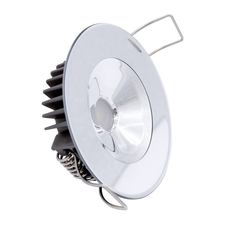 Lumitec Illusion Flush Mount LED Down Light – Warm White – Dimming – White Housing – Mirrored Housing [117149]