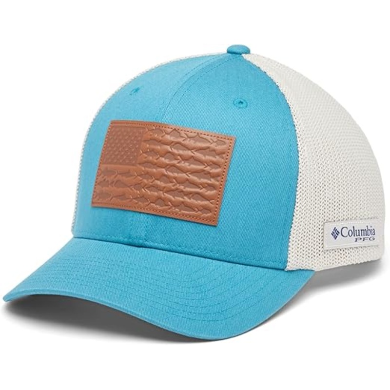 Columbia PFG Leather Fish Flag Mesh Hat S/M XU0191-430