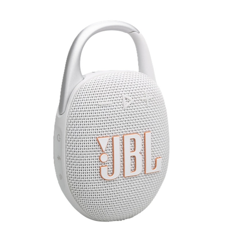 JBL Clip5 Portable Waterproof Bluetooth Speaker (White)