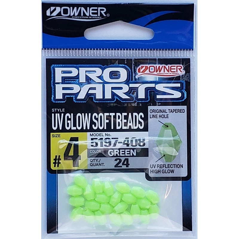 Owner Pro Parts UV Glow Soft Beads-Green