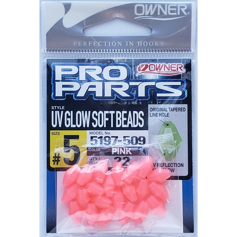 Owner Pro Parts UV Glow Soft Beads-Pink