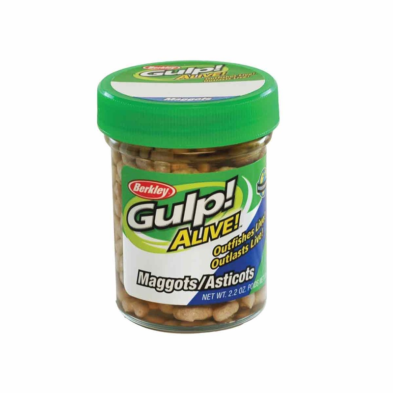Berkley Gulp! Alive! Maggots|Chartreuse|White|2.2oz