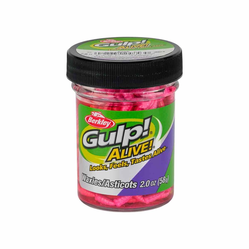 Berkley Gulp! Alive! Waxies|Chartreuse|Pink|White|1/2″