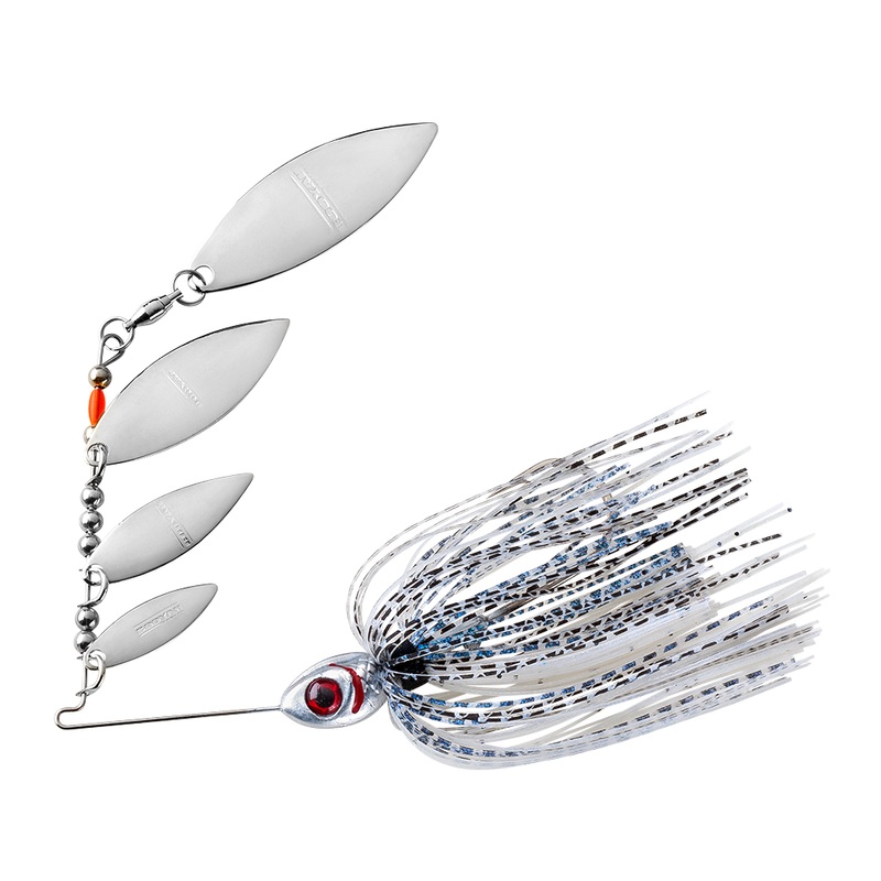 Booyah Super Shad Spinnerbait|Purple Glimmer Shad|Pearl Shiner|3/8 oz