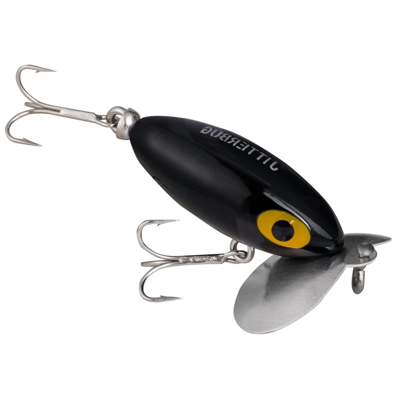 Arbogast Clicker Jitterbug|Black|Coachdog|Frog White Belly|G635|G655