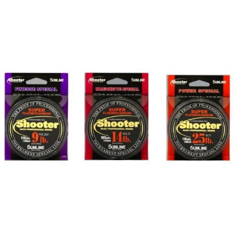 Shooter Fluorocarbon Line|Finesse|Marionette|Power|7lb|8lb|9lb|10lb|12lb|14lb|16lb|18lb|20lb|22lb|25lb|30lb|110yds|165yds|660yds