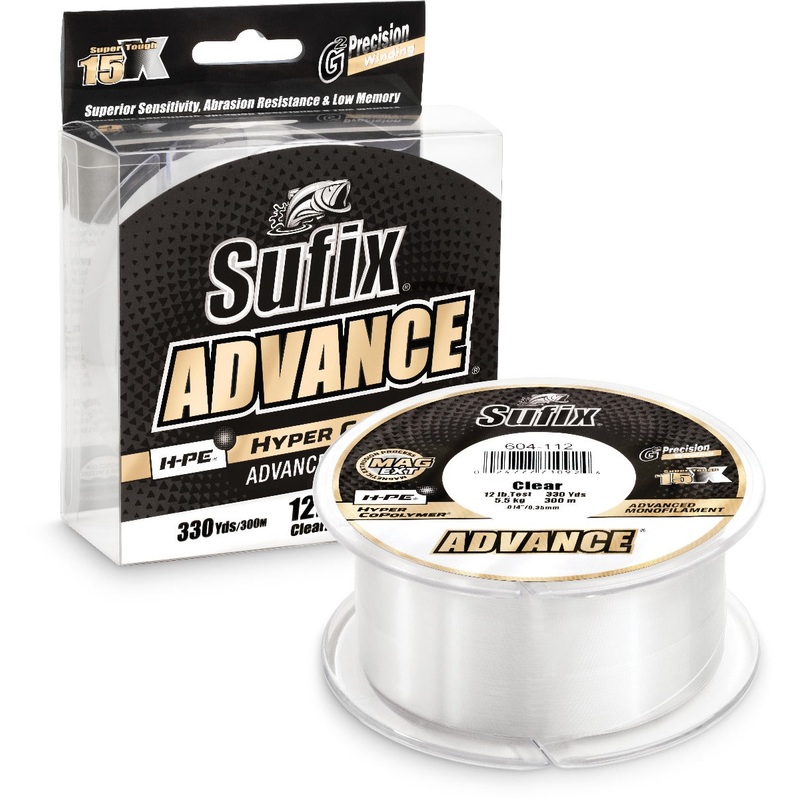 Advance Monofilament Line|Clear|Lo-Vis Green|4lb|6lb|8lb|10lb|12lb|14lb|17lb|20lb|25lb|330yds|250yds