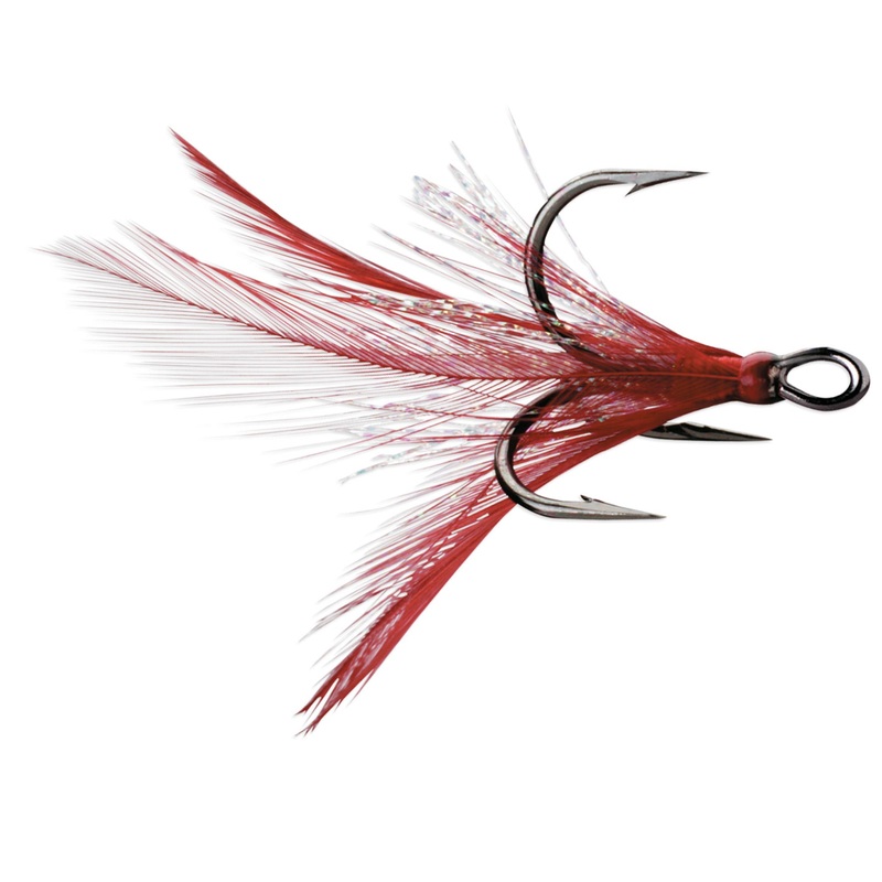 dressed-x-rap-treble-hook-black-nickel-red-white_1 Dressed X-Rap Treble Hook_Black Nickel – Red/White
