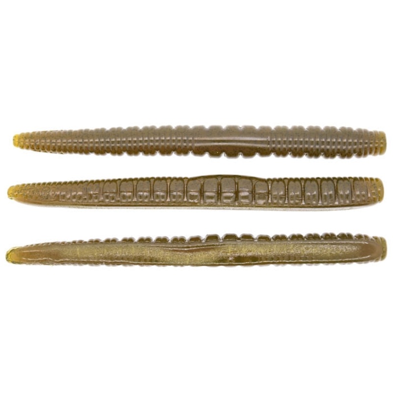 NED Worm_Green Pumpkin Black Flake