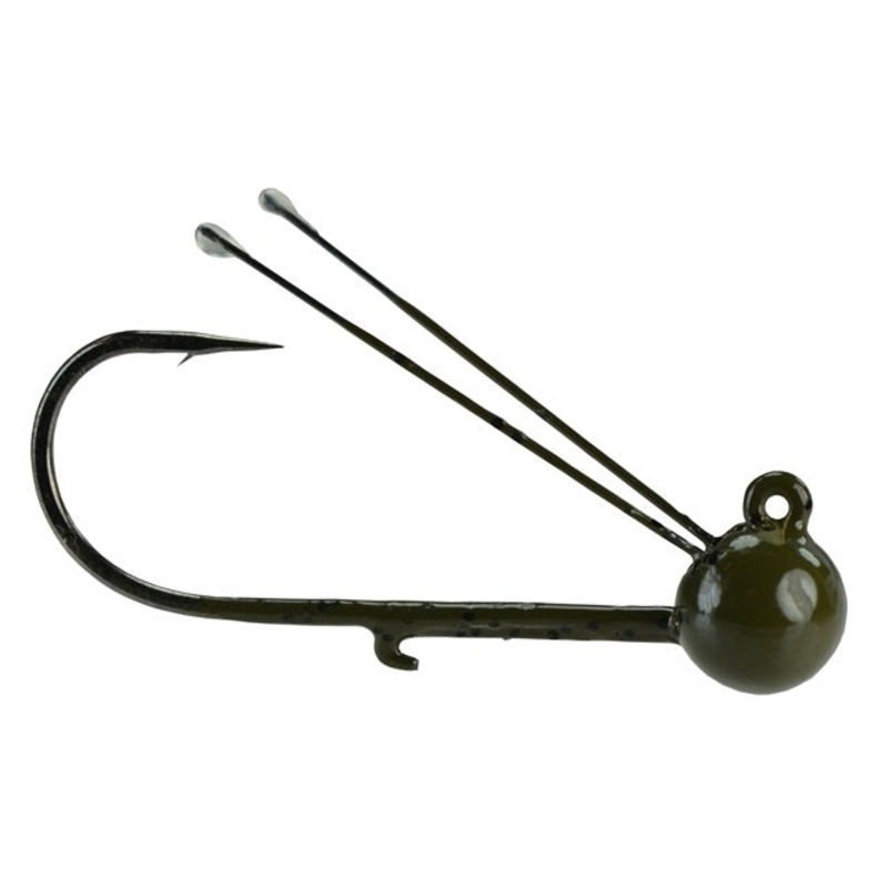 Tungsten Weedless Ballhead_Green Pumpkin