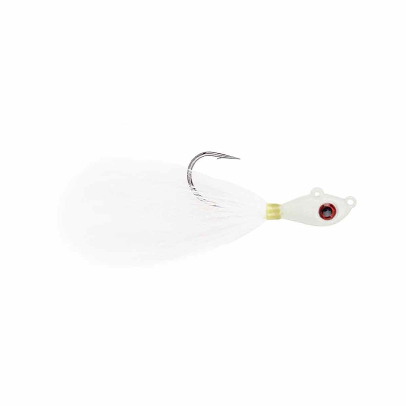Big Eye Bucktail_Glow|1/2 oz – 4/0|1/4 oz – 2/0|1/8 oz – 1/0|3/8 oz – 3/0