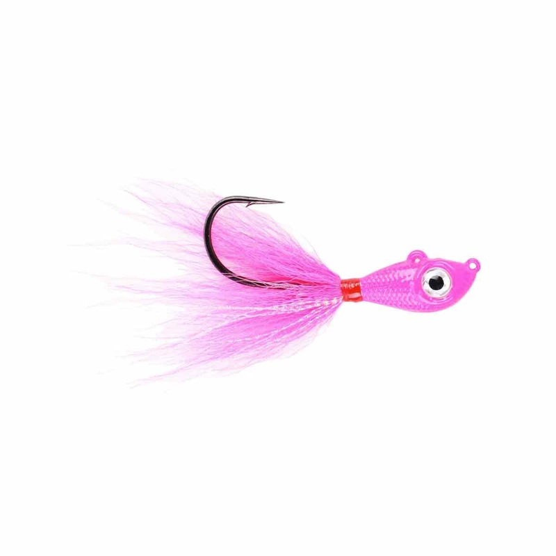 Big Eye Bucktail_Pink|1/2 oz – 4/0|1/4 oz – 2/0|1/8 oz – 1/0|3/8 oz – 3/0