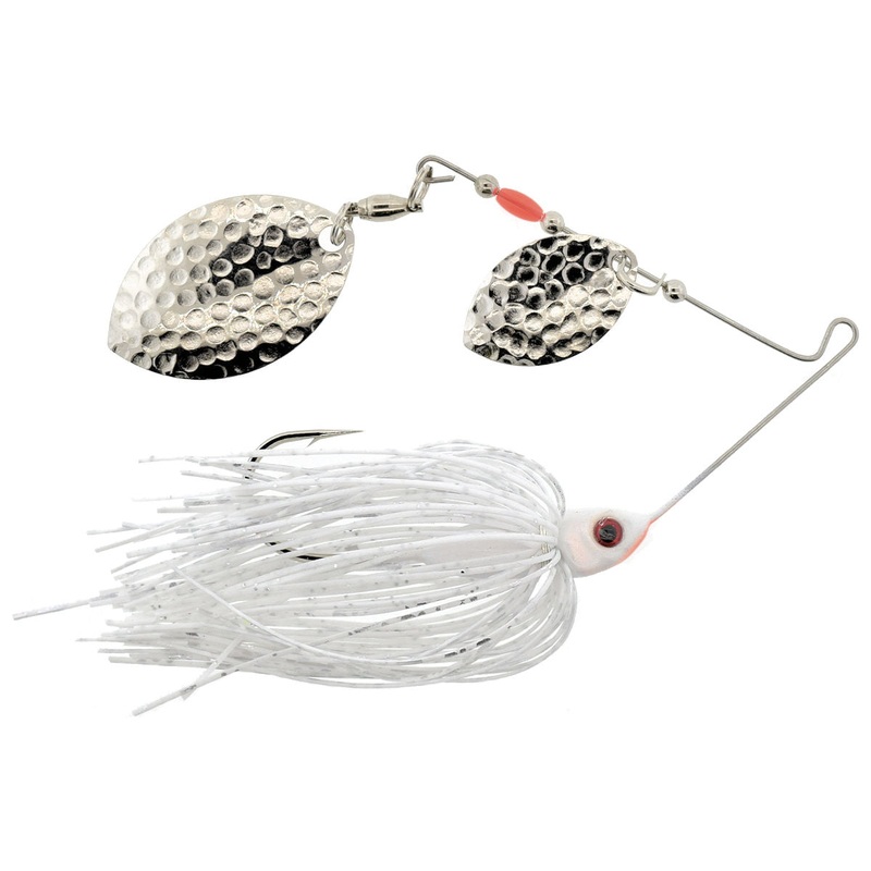 Double Turtle Back Hidden Head Spinnerbait_White Shad*