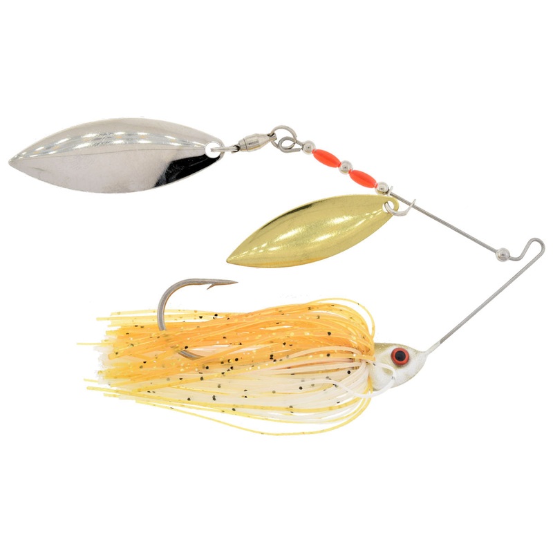 Glimmer Series Double Willow Spinnerbait_Golden Shiner Gold/Silver*